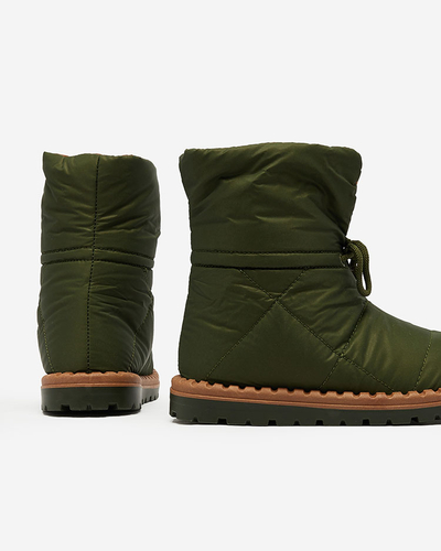 Royalfashion Bottes de neige à enfiler pour femme en vert Nevonsis