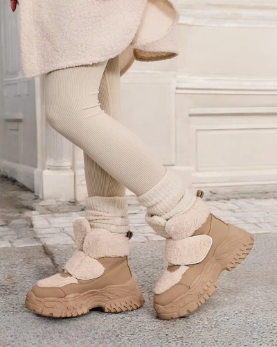Royalfashion Bottes de neige pour femme avec peau de mouton Segulla