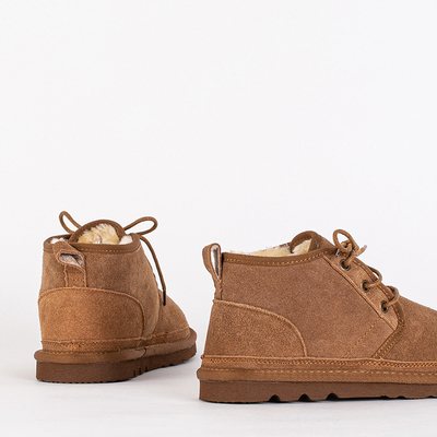 Bottines Enfant Venus Camel Cuir Confortables pour l'Automne