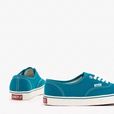 OUTLET Baskets homme turquoise à lacets Okilet - Footwear