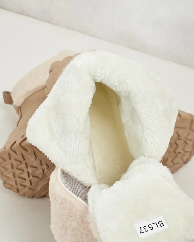 Royalfashion Bottes de neige pour femme avec peau de mouton Segulla