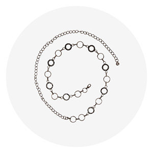 Ceinture Métal Femme Noire - Accessoires