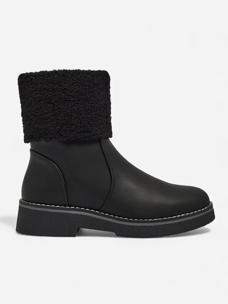 Bottines pour Femmes Luna Noires en Cuir Élégantes pour l'Hiver