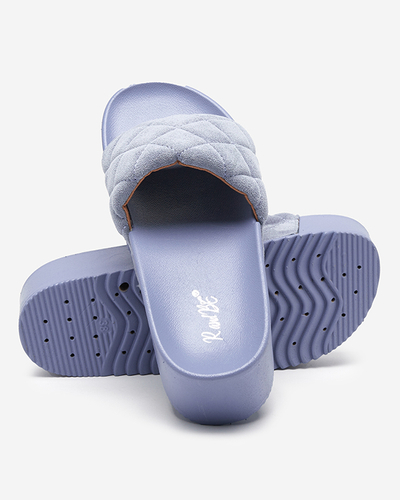 OUTLET Sandales matelassées bleues pour femmes sur la plateforme Koriner - Footwear