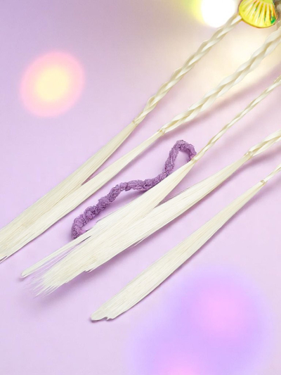 Royalfashion Tresses à clipser sur un élastique avec coquillages