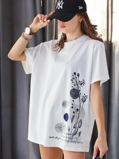 T-shirt en coton pour femmes Royalfashion avec impression