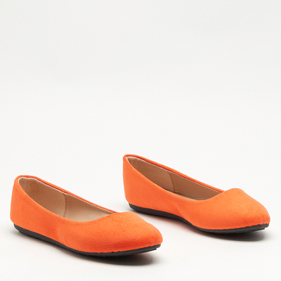 Royalfashion Ballerines pour femmes en éco-suède orange Marius
