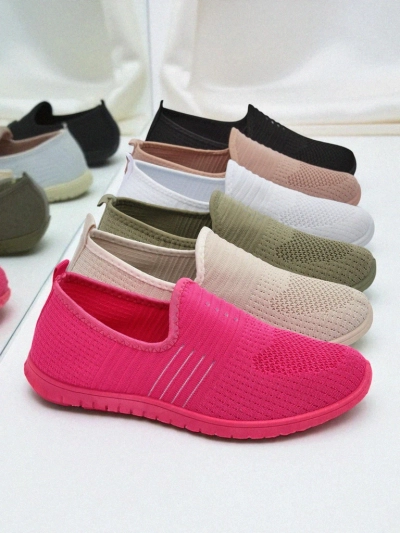 Mocassins pour femmes Perseida tissu confortable orange pour le printemps et l'été