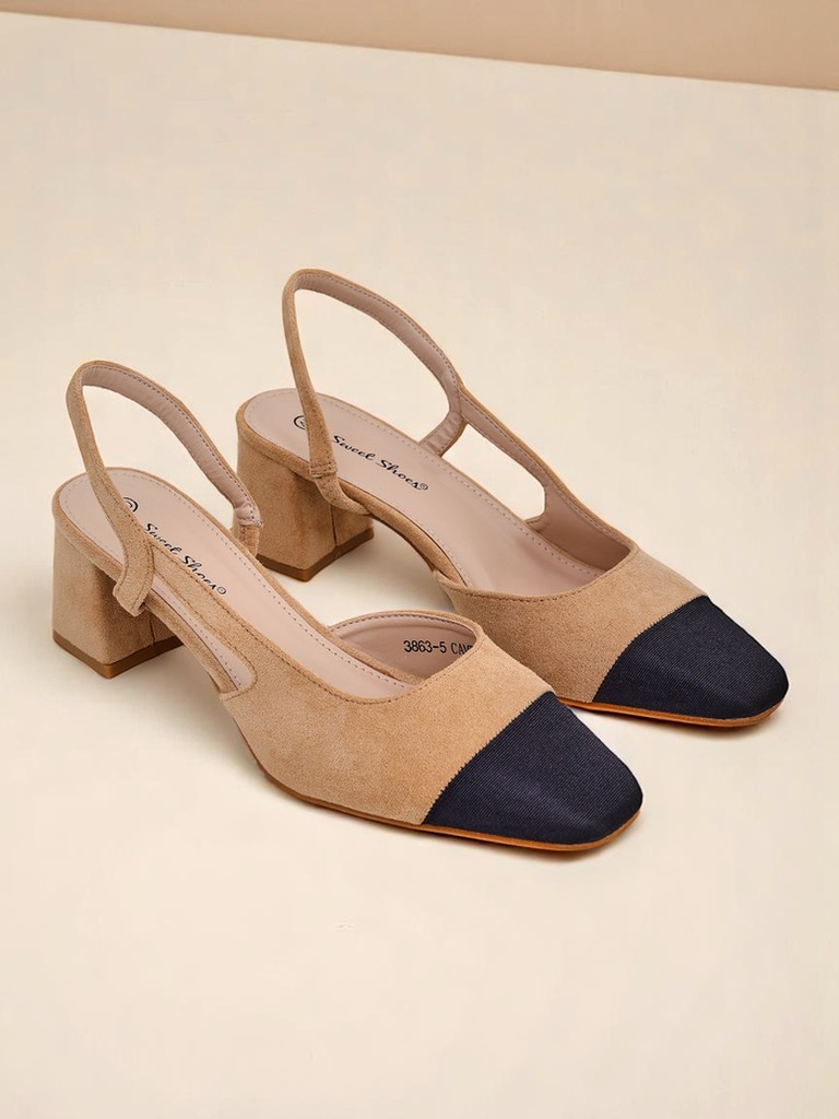 Royalfashion Escarpins élégants à talon bas pour femmes Eleganzo