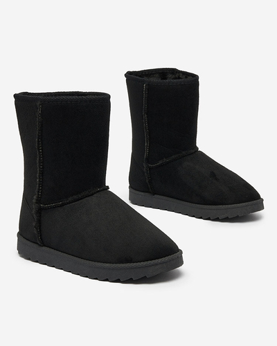 Royalfashion Noir bottes a'la bottes de neige pour femmes Leaner