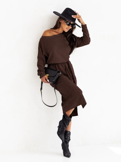 Royalfashion Robe midi pour femme