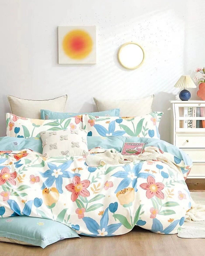Royalfashion Literie fleurie 160x200 set de 3 PIÈCES