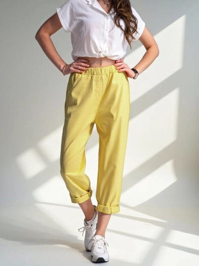 Pantalon Royalfashion pour femmes en viscose type Harem