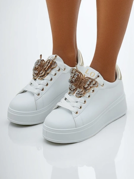 Royalfashion Baskets de sport à plateforme pour femmes Viela