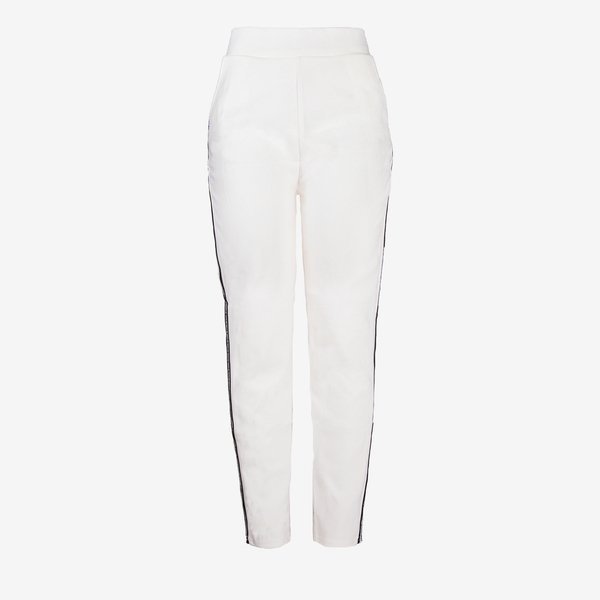 Pantalon de survêtement femme blanc à rayures - Pantalon 1