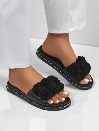 Royalfashion Mules plates pour femmes Flora Verde