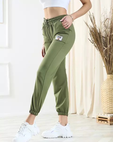 Pantalon de survêtement vert pour femme - Vêtements