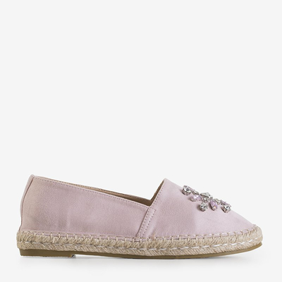 Espadrilles pour femmes rose clair avec ornements Lucil - Footwear