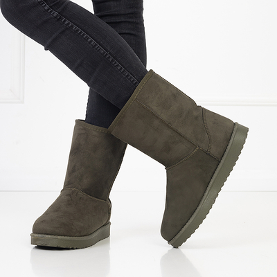 Bottes de neige lisses vert foncé Lesledi - Chaussures