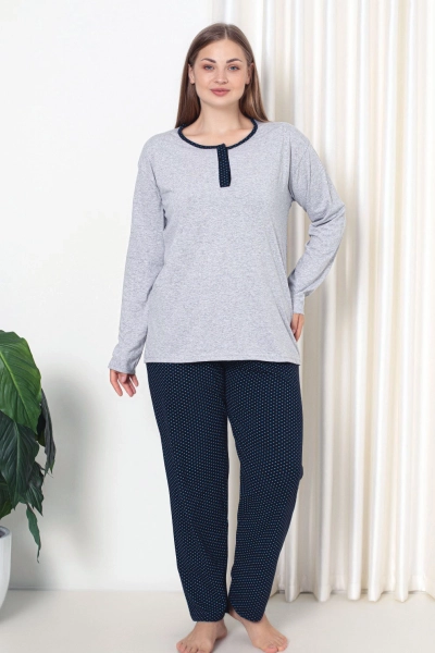 Royalfashion Pyjama 2 pièces en coton pour femmes TAILLE PLUS