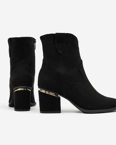 Royalfashion Bottes noires pour femmes sur tige Estrate