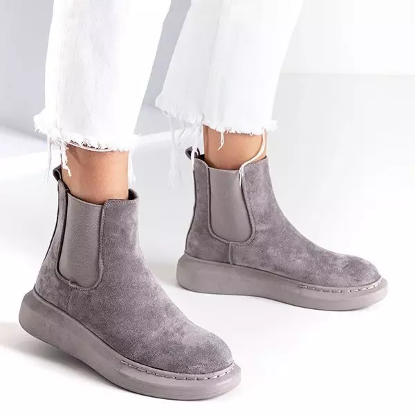 OUTLET Slip-on boots femme grises Bilbao - Chaussures