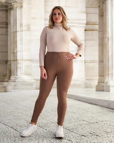 Royalfashion Pantalon tregging isolé pour femme PLUS SIZE