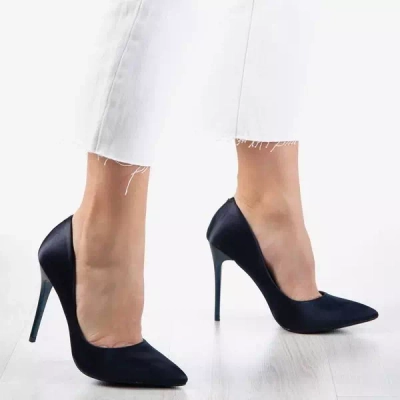 Escarpins en satin bleu marine pour femmes Gold Star - Footwear