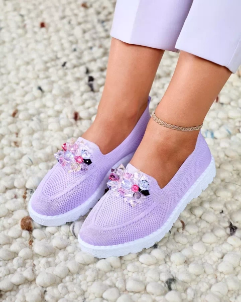 Royalfashion Demi chaussure à enfiler pour femme violet Enweta