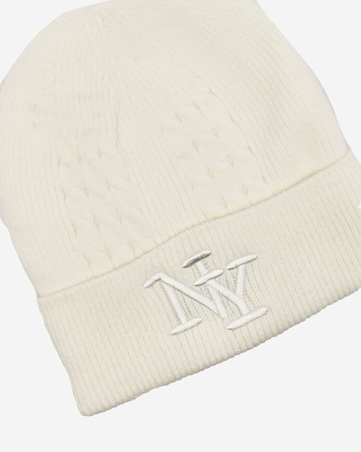Royalfashion Casquette isolée pour femme Ecru