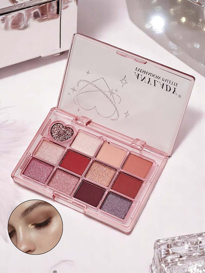 Palette de 12 ombres à paupières Ruby Glamour