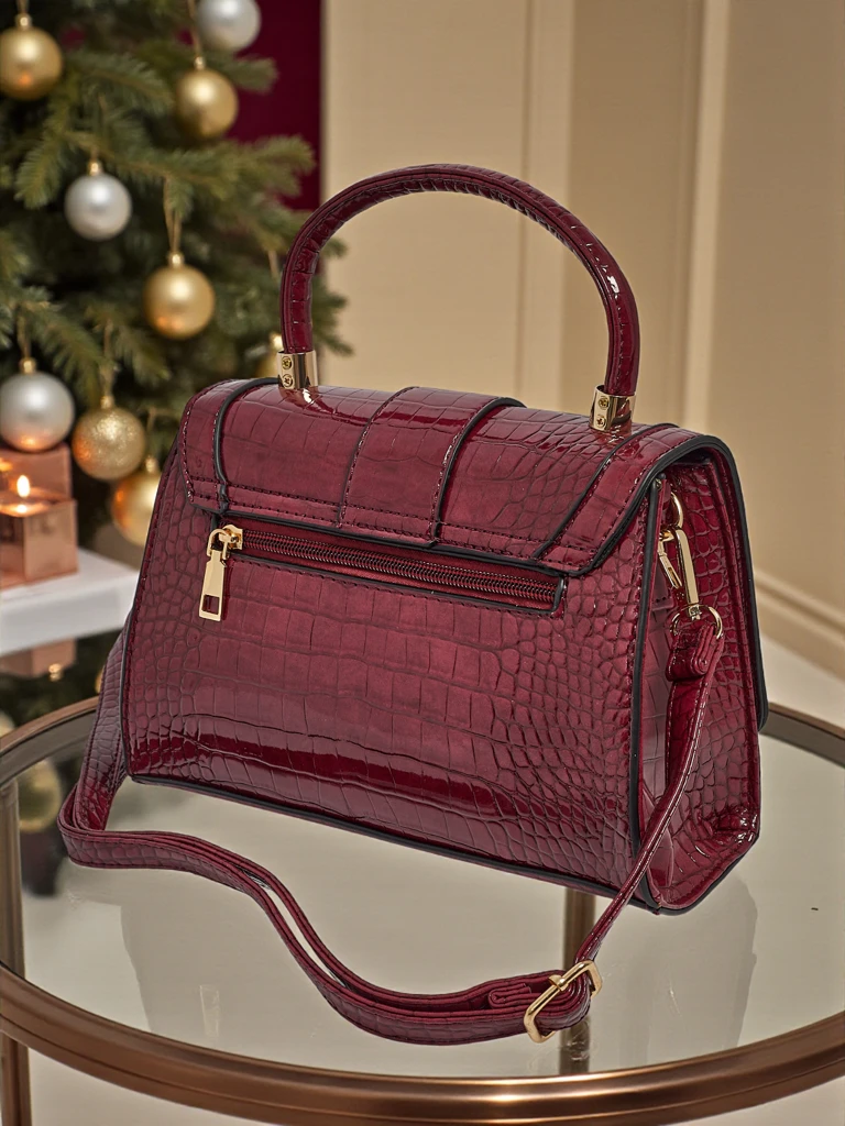 Petit sac à main verni pour femme en cuir écologique Lunaya