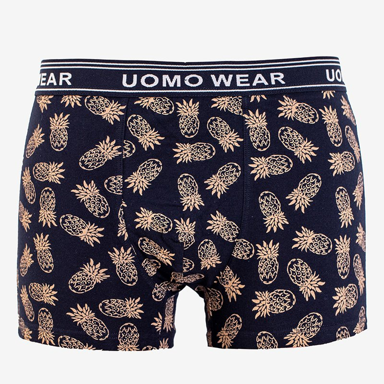 Caleçon homme noir à ananas - Sous-vêtements