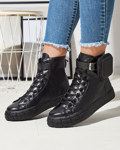 Chaussures de sport noires pour femmes avec pochette Efiffe- Footwear