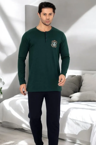 Royalfashion Pantalon de pyjama en coton pour homme