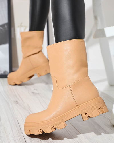 Bottines à enfiler pour femme avec isolation camel Mekira - Footwear