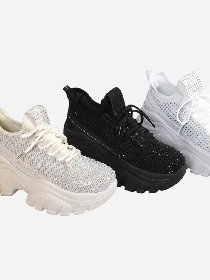 Baskets de sport pour femmes Royalfashion avec strass Blysco