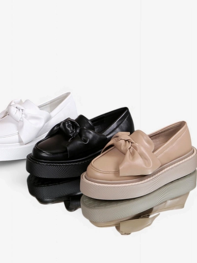 Royalfashion Mocassins élégants pour femmes avec un nœud Ortto