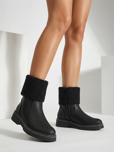 Bottines pour Femmes Luna Noires en Cuir Élégantes pour l'Hiver