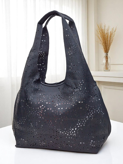 Royalfashion Grand sac cabas pour femme, dentelle ajourée Lira