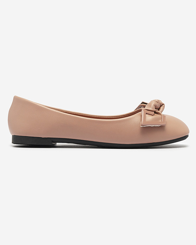Ballerines marron clair pour femme avec décoration sur le nez Caxien- Footwear