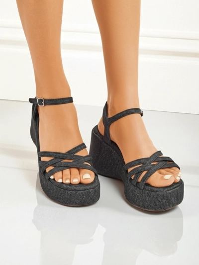 Royalfashion Sandales compensées pour femmes Shadow Lift