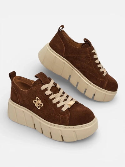 Baskets de sport pour femmes en cuir naturel Renos