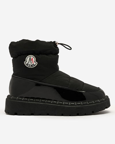 Royalfashion Bottes de neige à enfiler pour femme de couleur noire Ireda