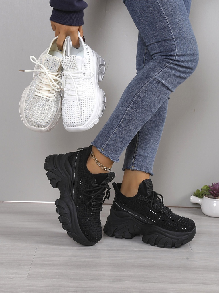 Baskets de sport pour femmes Royalfashion avec strass Blysco