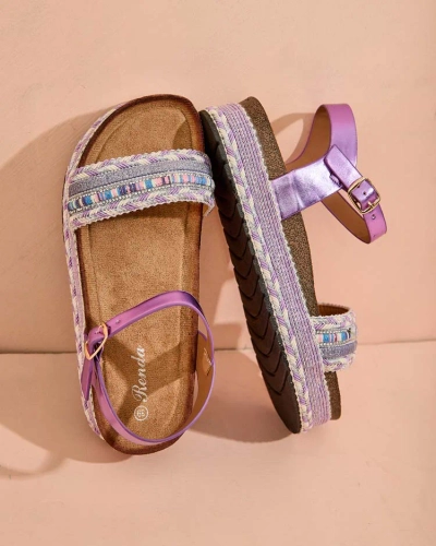 Royalfashion Sandales en mussir brodées pour femme