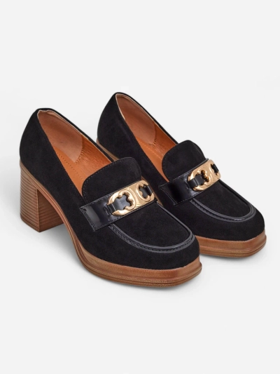 Mocassins pour femmes Royalfashion sur un talon bloc Qeroy