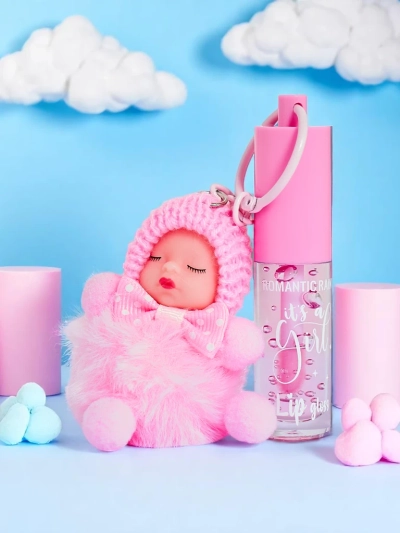 Gloss à lèvres pour enfants avec une poupée Rose clair