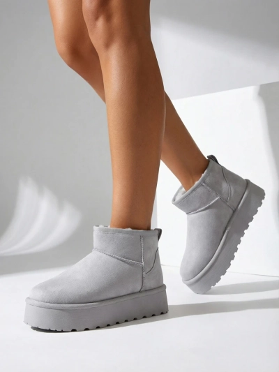 Royalfashion Bottes de neige courtes pour femme à la manière de Fofio