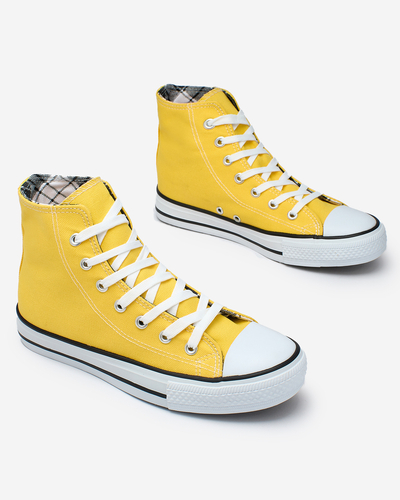 OUTLET Royalfashion Baskets montantes pour femme en jaune Urban Flex